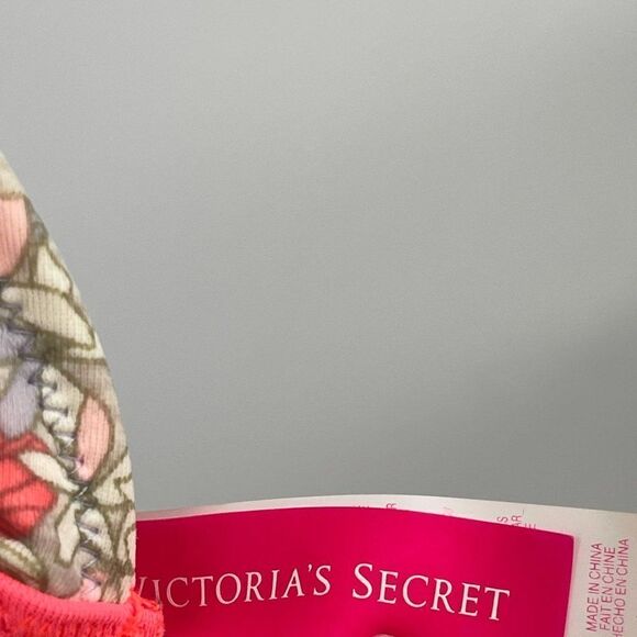 Victoria's Secret Floral Print Neon Ladder Trim Cutout Bikini Top - Picture 4 of 5